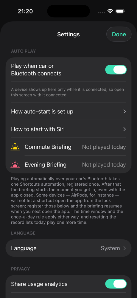 Auto-play and language